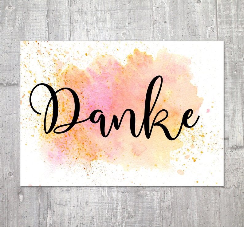 Karte Danke Danke Geschenk Dankeskarte Danke Postkarte | Etsy