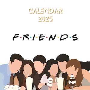 Freunde Druckbarer Kalender 2025
