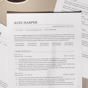Google Docs Resume Template, Single Column ATS Resume for Google Docs, Word and Pages, Professional CV, One Column 1-3 Page Resume Template