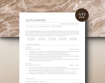 Google Docs ATS Friendly Resume, Simple Resume, ATS Cv Resume Template, Minimalist Resume, 1-3 Page Resume, Resume Word, Pages, Google Docs