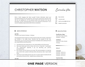 professional resume template free resume writing workbook etsy