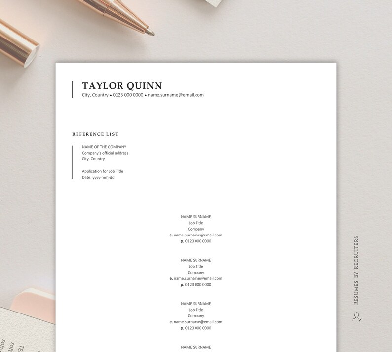ATS-friendly Resume Templates Instant Download Two CV | Etsy