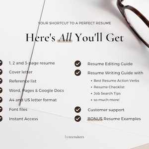 Google Docs Resume Template, ATS Resume, Google Docs, Word, Pages CV Template, Professional Google Docs Resume, 1-3 Page Ats-friendly CV image 9