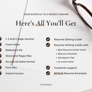 ATS Resume Template Word, Pages, ATS Friendly Resume Template, Ats CV Resume, Simple Resume, Modern Resume, Basic Resume, Executive Resume image 7