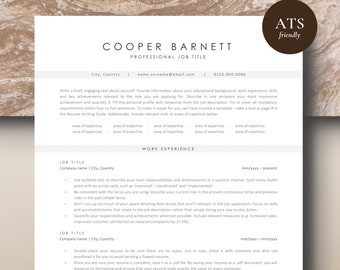 Executive Resume Template, Google Docs Resume, ATS Friendly Resume - Word, Pages, Google Docs Template for Corporate Jobs, CV Template