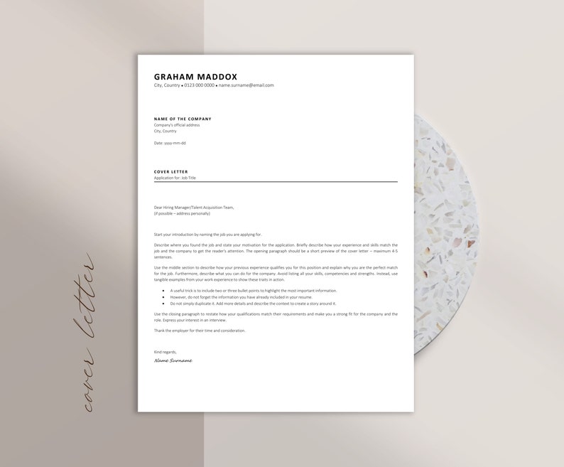 ATS Resume Template ATS-friendly CV Instant Download Classic | Etsy