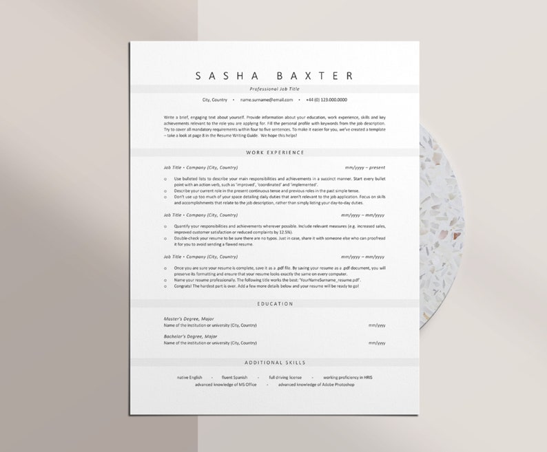 resume-template-ats-friendly-resume-template-google-docs-etsy