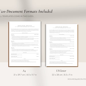 Executive Resume Template, ATS Resume Cover Letter Template, Minimalist Resume Template, Professional CV Template for Word and Pages image 5