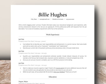 Executive Resume 2024, Elegant Resume, Clean Resume Template 2024, Resume Word, Pages, 1-3 Page Resume Cover Letter, Minimalist CV Template