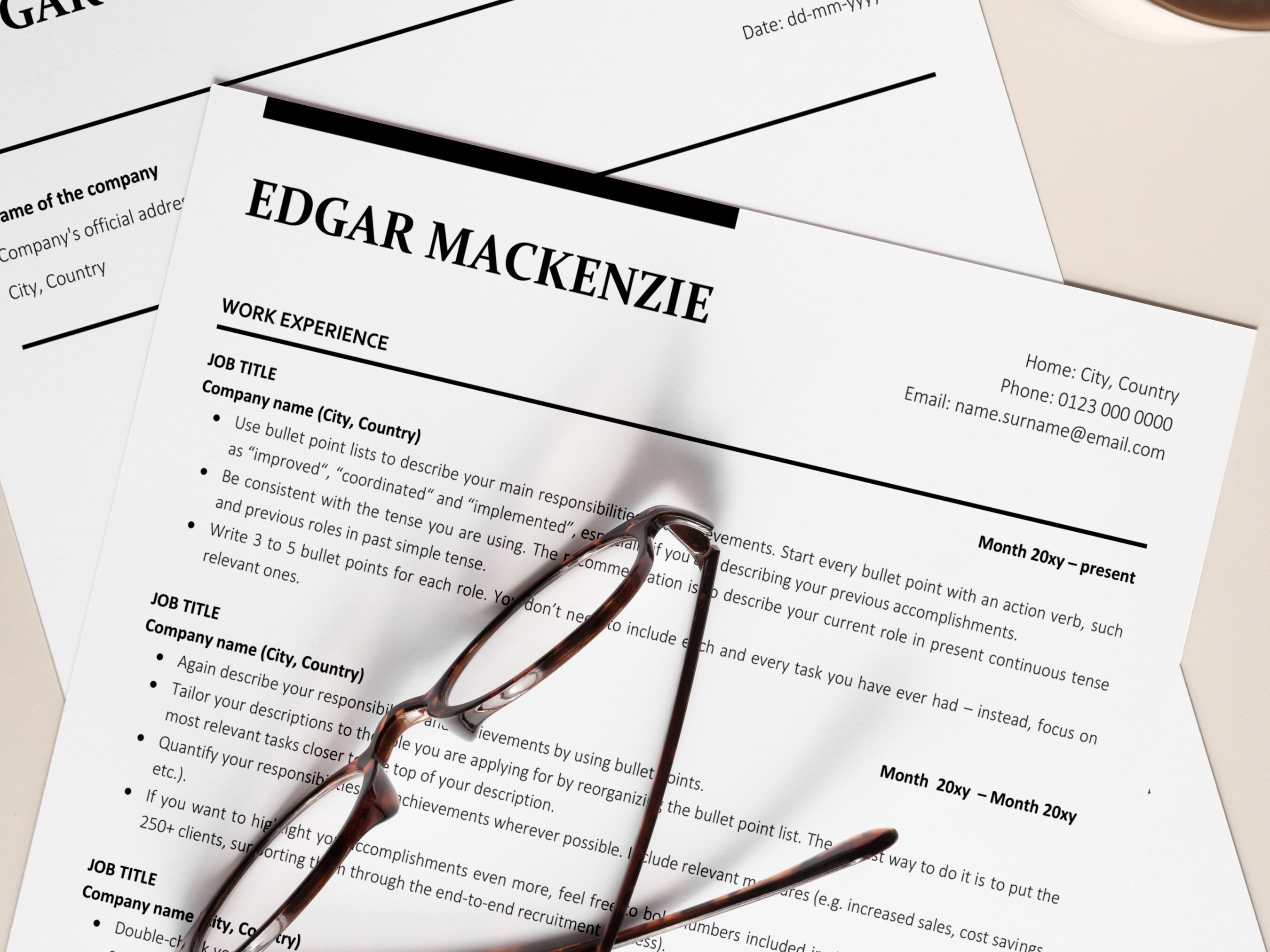 Modern ATS Resume Template Instant - Il Fullxfull.4885081642 Drck