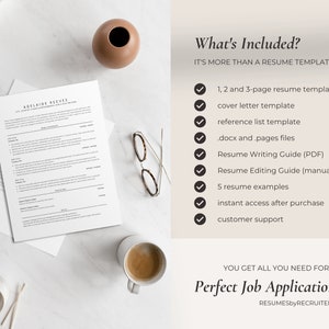 Executive Resume Template, ATS Resume Cover Letter Template, Minimalist Resume Template, Professional CV Template for Word and Pages image 6