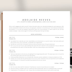 Plantilla de currículum ejecutivo, currículum ATS + plantilla de carta de presentación, plantilla de currículum minimalista, plantilla de CV profesional para Word y páginas