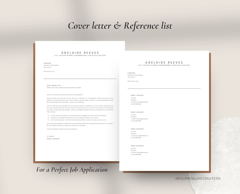 Executive Resume Template, ATS Resume Cover Letter Template, Minimalist Resume Template, Professional CV Template for Word and Pages image 4