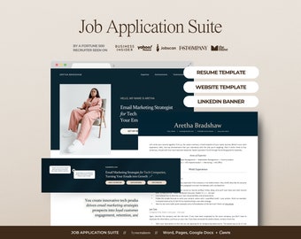 ATS-freundlicher Lebenslauf, Anschreiben, persönliche Website, Linkedin-Banner, Jobsuche-Toolkit mit Lebenslauf-Website, Bewerbungsvorlagen 2025