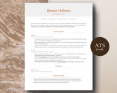 ATS Resume Template, Resume for Google Docs, Word, Pages - Modern CV Design, Single Column Resume Cover Letter, Google Docs CV