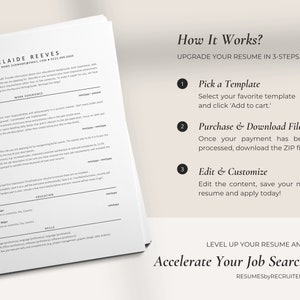 Executive Resume Template, ATS Resume Cover Letter Template, Minimalist Resume Template, Professional CV Template for Word and Pages image 8