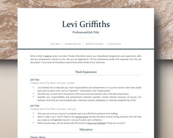 Minimalist Resume Template 2024, Professional Resume Template Word, Pages, CV Design, 1-3 Pages Resume Cover Letter Template