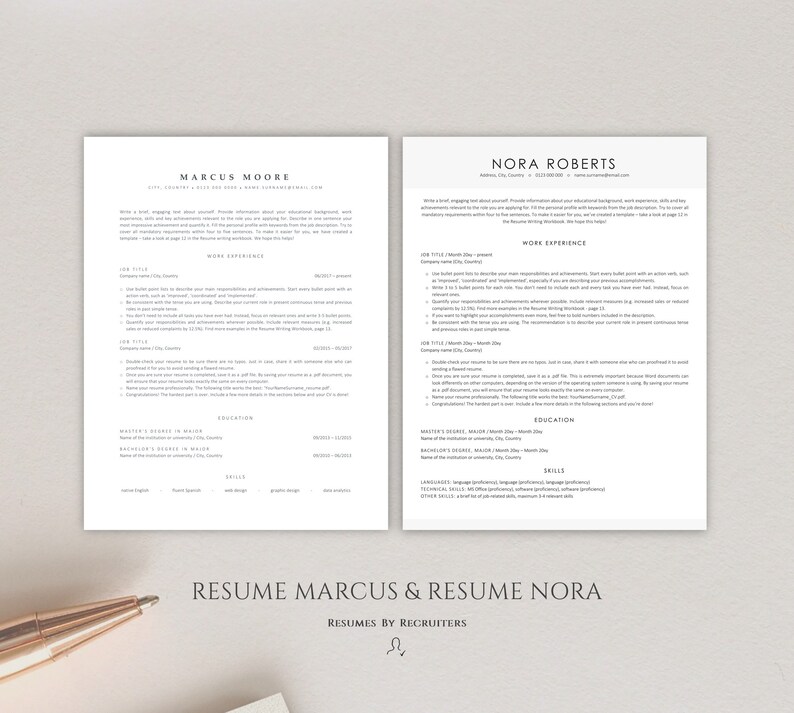 Executive ATS Resume Bundle, Download Ten ATS-optimized Resume Templates, Perfect CV Design for Experienced Professionals and Corporate Jobs image 5