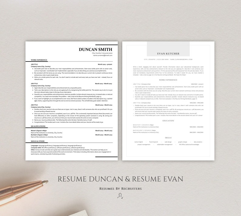 Executive ATS Resume Bundle, Download Ten ATS-optimized Resume Templates, Perfect CV Design for Experienced Professionals and Corporate Jobs image 3