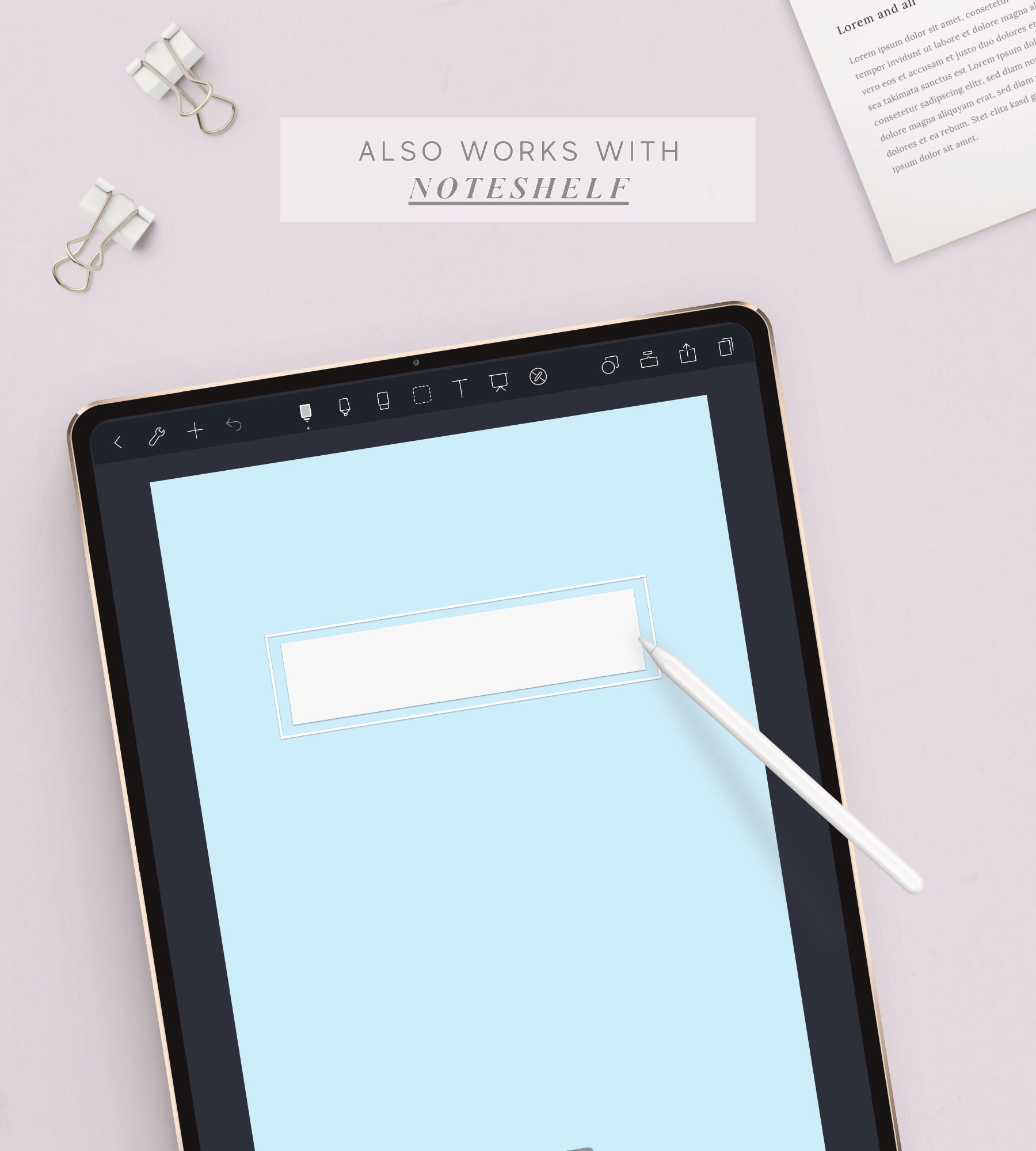 Lined Digital Notebook W/ Hyperlinked Tabs Landscape Pastel - Etsy