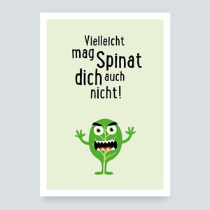 Spinat Postkarte