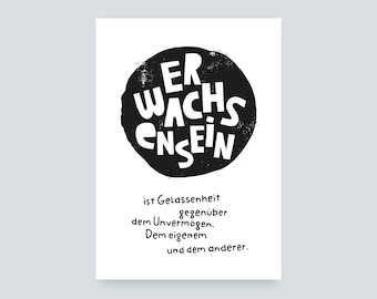 Erwachsensein Postkarte