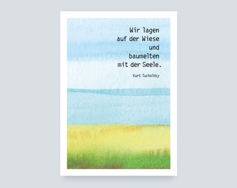 Auf der Wiese Postkarte