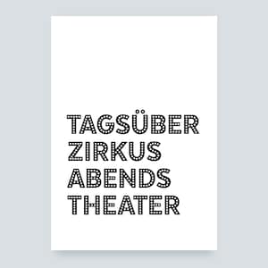 Zirkus & Theater Postkarte