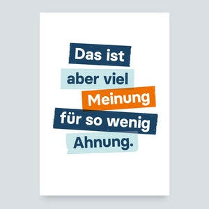 wenig Ahnung Postkarte