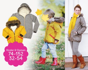 Schnittmuster Winterjacke "COZY" für Damen und Kinder - eBook