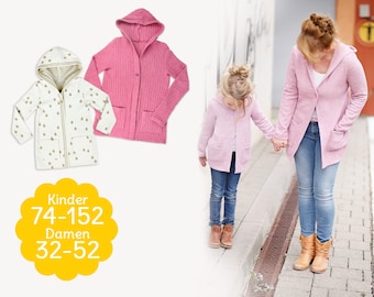 Sewing pattern cardigan "CHILLY" for women and children - eBook