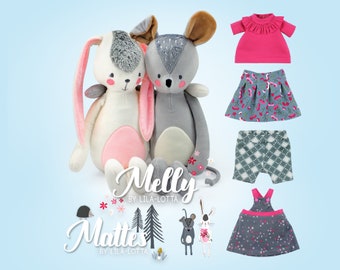 Double Cut Pattern Hare "MELLY" and Mouse "MATTES" with Cut Pattern for Clothing PDF eBook