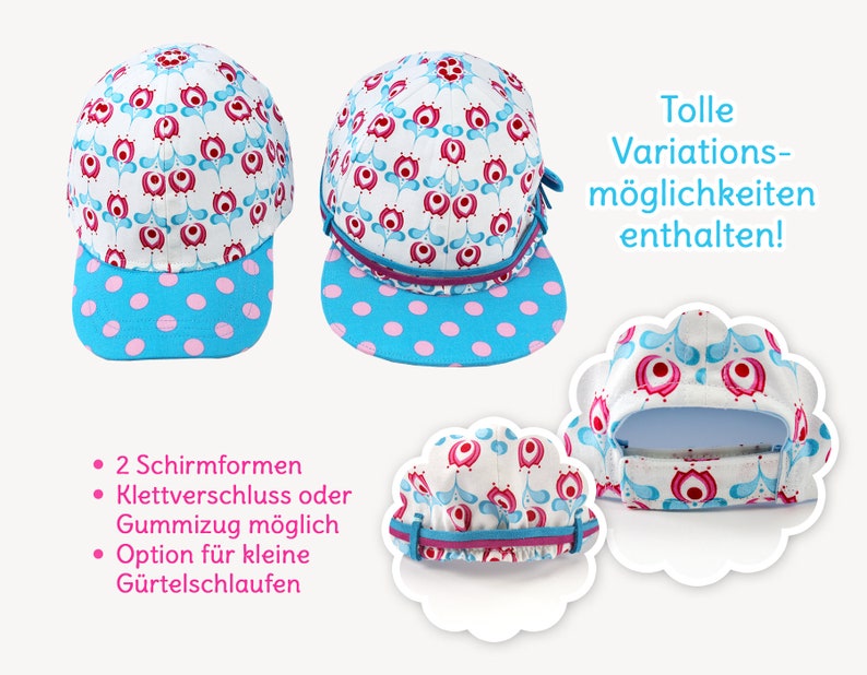 Patron de couture casquette de baseball HAPPY pour enfants eBook image 2