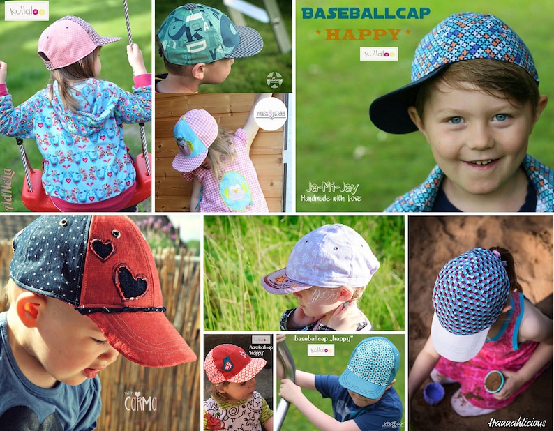 Patron de couture casquette de baseball HAPPY pour enfants eBook image 3