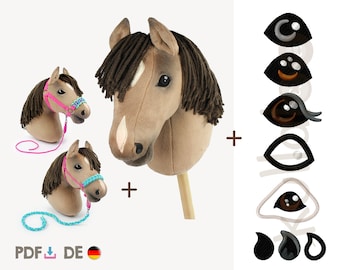 Hobby Horse Sewing Pattern "HOLLY" + instructions for accessories + embroidery files (PDF, German) | kullaloo