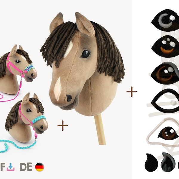 Hobby Horse Sewing Pattern "HOLLY" + instructions for accessories + embroidery files (PDF, German) | kullaloo