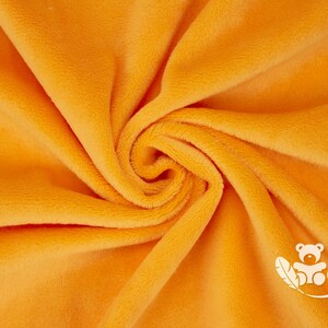 SuperSoft SHORTY 1.5 mm pile Ultra soft plush / cuddle fabric 100x75 cm 40x30, orange, suitable for making toys image 2