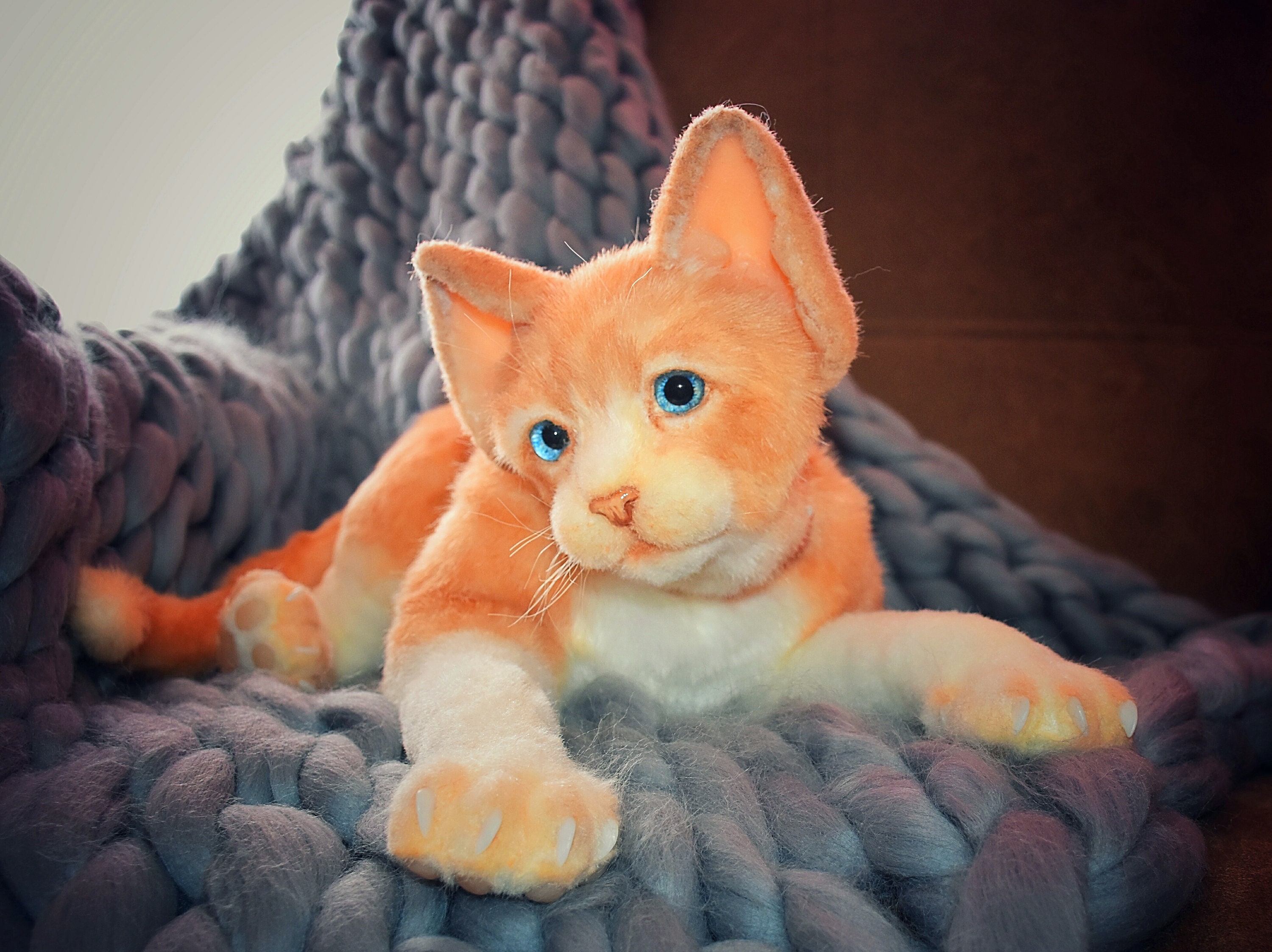 Devon RexSoft Cat Collectible Toy Realistic toy realistic Etsy