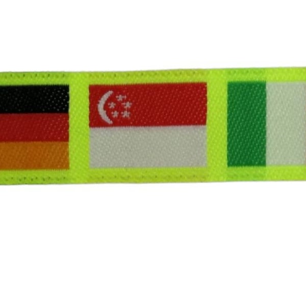 Webband flags, neon green