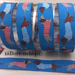 Webband border Dachshund, 17 mm, Dachshund Teckel