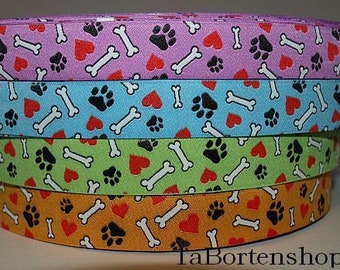 Webband doglove, dog border, 1,8 cm