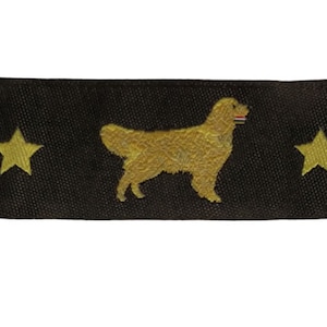 Golden Retriever woven ribbon, dog border