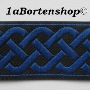 Weave Celtic knot, blue 2 cm