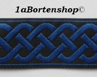 Weave Celtic knot, blue 2 cm