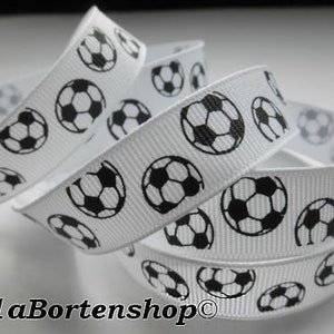 Grosgrain ribbon football, 1 cm wide