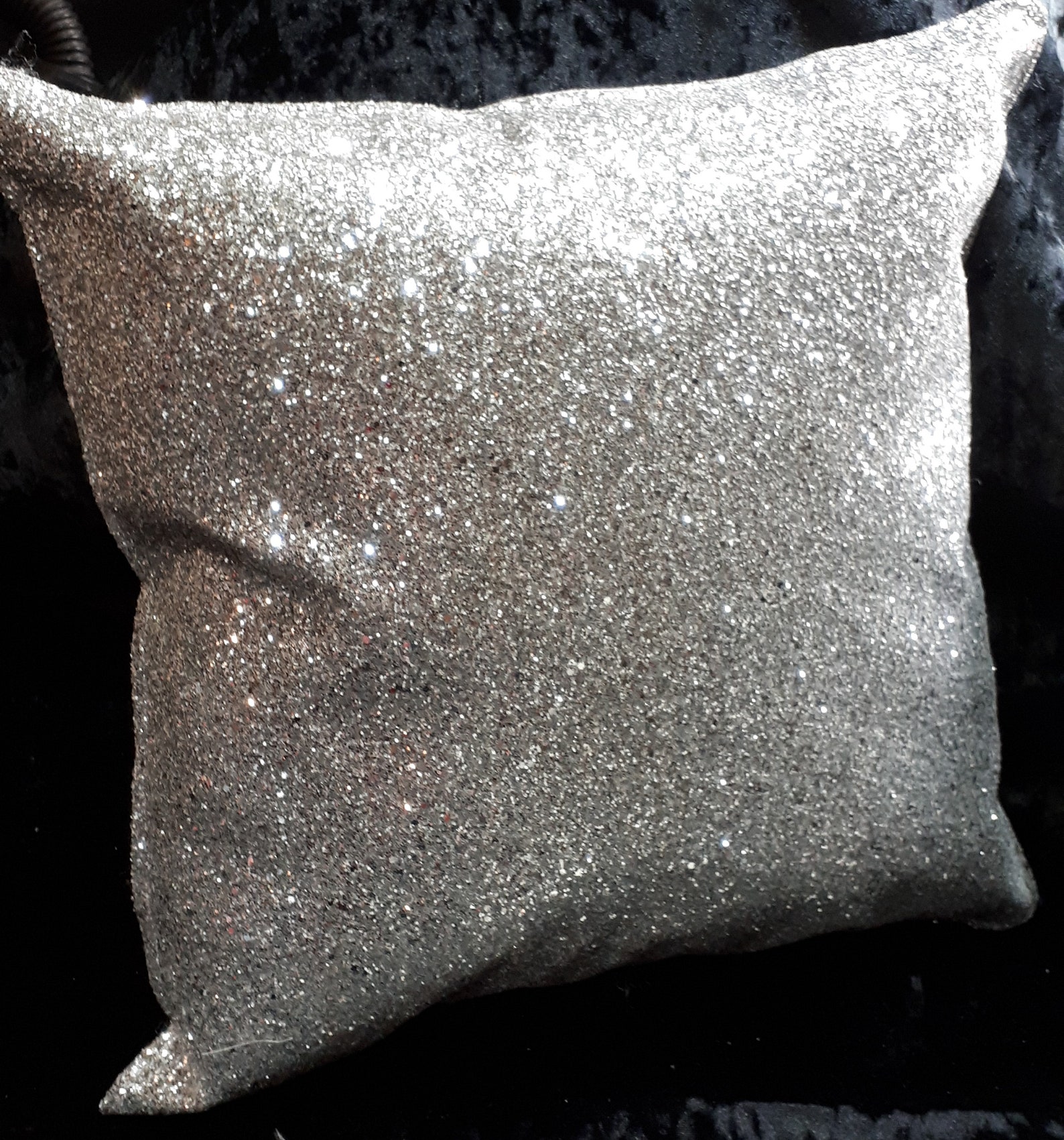 Full Front Glitter Cushions Glitter Cushion Velvet Cushion Etsy UK