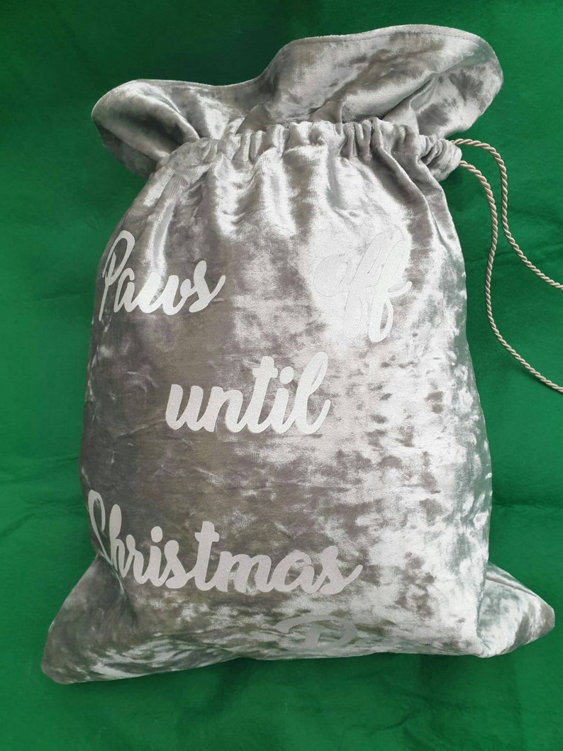 Dog or cat Santa sack Personalised Christmas present sack