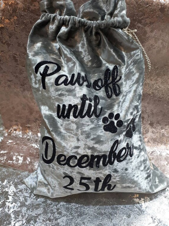 Dog or cat Santa sack Personalised Christmas present sack