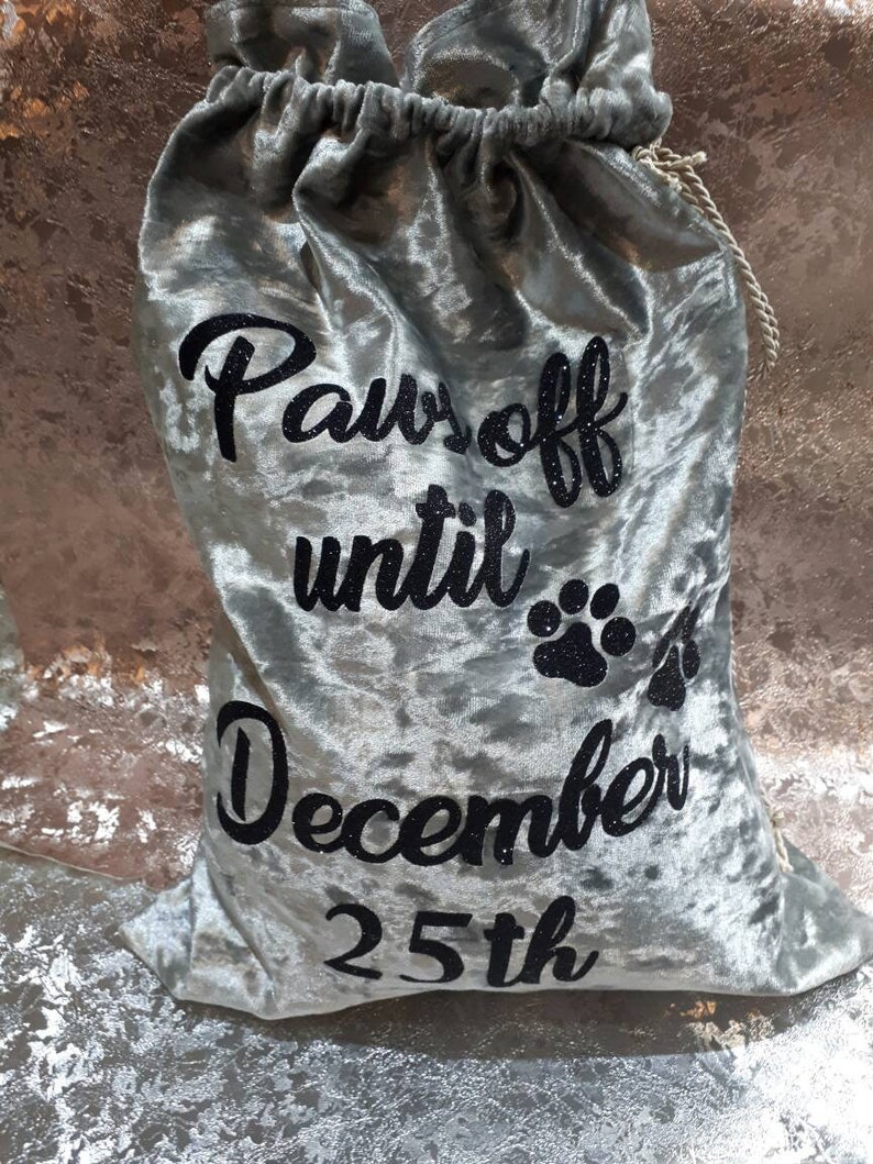 Dog or cat Santa sack Personalised Christmas present sack