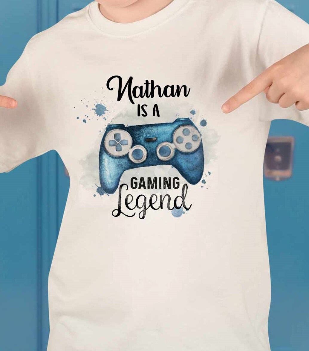 Personalised Gaming Boy T Shirt Gamers Gift Birthday Etsy UK